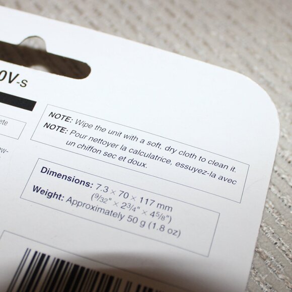 3/$55❤️sealed CASIO SL-300Ve-S Calculator Big Display Solar With Metal Cover NOS - Picture 6 of 6